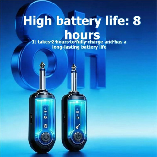 Wireless Guitar System Rechargeable Audio Transmitter Receiver Amplifier Adapter Musical Instrument Audio Transmitter 1