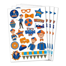 (6Pcs Stickers)Be Like Dress Up Role Play Costume Hat Glasses Suspenders Bow Tie New