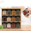 Wooden Kitchen Organizer 12-Grid Multi-Layer Spice Rack Home Multi-Function Condiment Storage Shelf Storage Jars 3