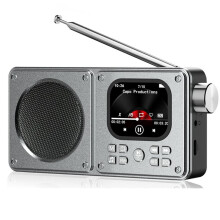 Portable FM Radio Alarm Clock Radios Recorder 2inch IPS Screen MP3 Video Player Speaker Support TF