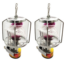 2X Outdoor Camping Gas Lantern Portable Gas Light Tent Lamp Torch Hanging Lamp for Camping Hiking