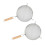 2pcs 8-Inch Stainless Steel Strainer with Fine Mesh, Deep Bowl, and Wire Handle, Silver 1