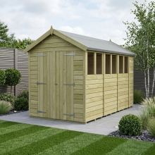 7 x 15 Apex Shed Tanalised (Double Door, With Windows)