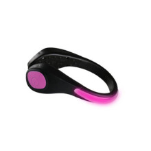 (Pink)Led Luminous Shoe Clip Light Night Safety Warning Flash Running Cycling Bike