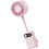 Roze USB ventilator, digitaal display, draagbaar en stil 5