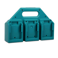 6-Slot Battery Compartment for 18V Portable Rugged Batteries, Compact Storage