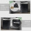 Foldable Bamboo Laundry Basket 72L with Lid, Canvas Laundry Bag, Black 6