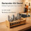 Bartender Kit Stand, Wood Bartending Tool Holder, Large Capacity Space Saving Organizer Durable Material, Layered Design 3
