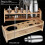 Bartender Kit Stand, Wood Bartending Tool Holder, Large Capacity Space Saving Organizer Durable Material, Layered Design 8
