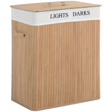 Bamboo Laundry Basket 100L with Lid, Canvas Bag and Laundry Sorter