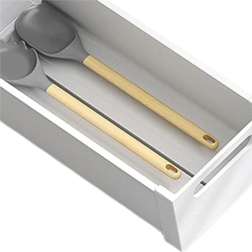 Kitchen Drawer Organizer, Long Size,Durable Cutlery Storage Tray - Space Saving Design,Versatile Use for Home and Office