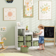 AIYAPLAY Kids Toy Storage Unit with Removable Bins, for 3-8 Years, Green
