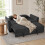 Homcom HOMCOM 2 Seater Sofa Bed, 4-in-1 Convertible Pull Out Sleeper Sofa, Black 9