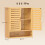 Homcom HOMCOM Wall Mounted Bathroom Cabinet with 2 Louvered Doors, Open Shelf 3