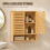 Homcom HOMCOM Wall Mounted Bathroom Cabinet with 2 Louvered Doors, Open Shelf 4