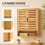 Homcom HOMCOM Wall Mounted Bathroom Cabinet with 2 Louvered Doors, Open Shelf 7