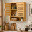 Homcom HOMCOM Wall Mounted Bathroom Cabinet with 2 Louvered Doors, Open Shelf 8