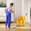 Cleaning Trolley 20L with Mop Press, Sweeping Set and Bucket 4