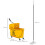 Cleaning Trolley 20L with Mop Press, Sweeping Set and Bucket 5
