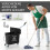 20L Mop Bucket with Wringer, Wheels and Handle, Plastic, Black 8