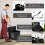 20L Mop Bucket with Wringer, Wheels and Handle, Plastic, Black 7