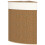 Corner Laundry Basket 55L, Bamboo Weave Hamper with Fabric Bag, Brown 2