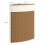 Corner Laundry Basket 55L, Bamboo Weave Hamper with Fabric Bag, Brown 5