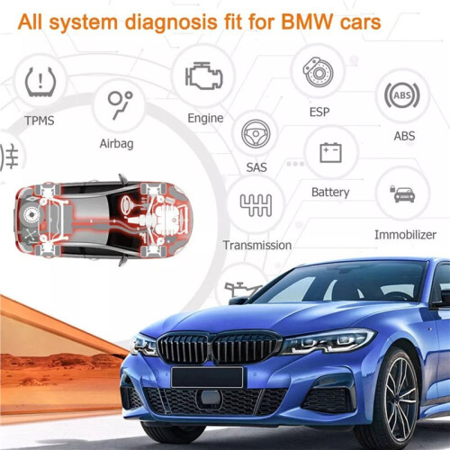 ANCEL BM500 OBD2 Scanner Car All Systems Diagnostic Tool Battery Registration Oil EPB Brake Reset Code Reader 2