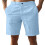 Herreshorts med elastisk midje, snøring, blå L 1