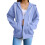 Damen-Hoodie-Jacke, hellblau, Größe S 3