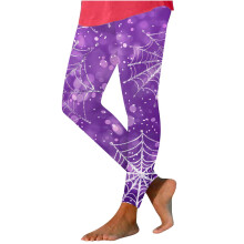 Women's Pumpkin Print Leggings Plus Size Ankle Length