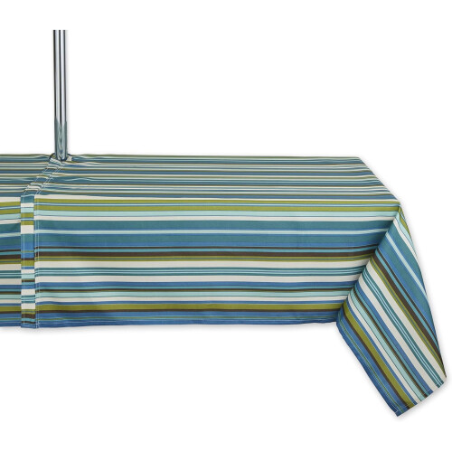 Nappe intérieure/extérieure à rayures, motif plage, 60 x 120 cm