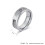Herren-Ehering aus Edelstahl mit Zirkonia-Einlage, Silber 2