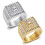 Men's Stainless Steel CZ Ring Silver Size 7 4