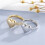 Women's Stainless Steel Heart Ring Silver Size 7 4