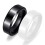 Women's Ceramic Wedding Band Ring White 6mm Size 7 4