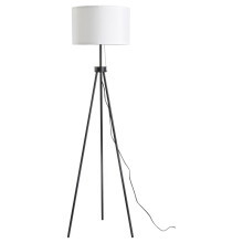 Floor Lamp with Fabric Shade, E27 Socket, Standing Lamp for Home, White
