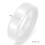 Women's Ceramic Wedding Band Ring White 6mm Size 7 2