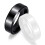 Women's Ceramic Wedding Band Ring White 6mm Size 7 3