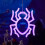 Luminária de parede LED neon com lua e morcego para o Halloween, USB ou bateria. 1