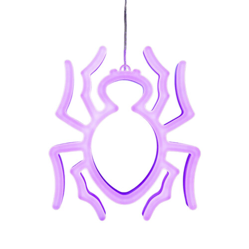 Luminária de parede LED neon com lua e morcego para o Halloween, USB ou bateria. 1