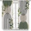 Mid-Century Leaf Curtains Abstract Green Plant Design 42x54 3