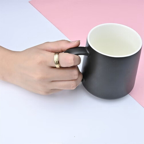 Stainless Steel Rotatable Anxiety Ring Hammered Band Gold 2