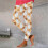 Dameleggings med græskarprint, plus size, ankellange 4
