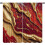 Red and Gold Liquid Marble Curtains Rod Pocket Thermal 1