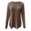 Dame casual tunika sweater løs pasform rund hals pullover XXL 4