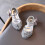 Chaussures de course à perles pour filles avec nœud papillon, pointures 9 à 11 4