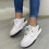 Γυναικείες κάλτσες sneaker με χρωματικά μπλοκ, αντιολισθητικές, χοντρές, με κορδόνια 5