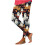 Dameslegging met hoge taille en spook- en pompoenprint, elastisch. 1