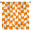 Checkerboard Curtains Boho Retro Beige Orange 84x84 Inch 1